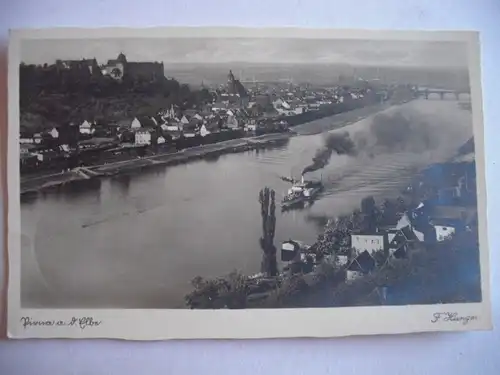 Alte AK Pirna Elbe F. Hunger 1939 [F725]