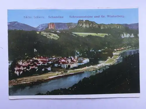 Alte AK Sächsische Schweiz Schandau Schrammsteine [aR102]