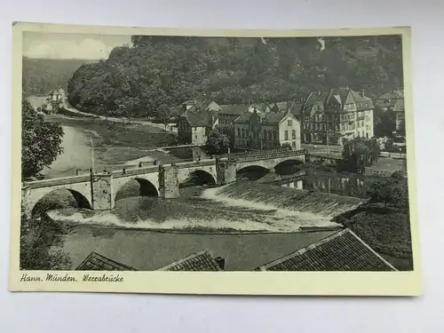 Alte AK Hann. Münden Werrabrücke Brücke [aR151]