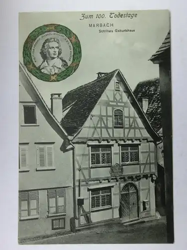 Alte AK Marbach Schiller Geburtshaus [aR155]