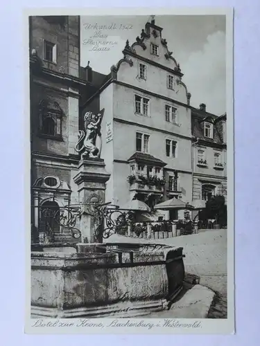 Alte AK Bachenburg Westerwald Hotel zur Krone [aR256]