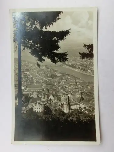 Alte AK Heidelberg Blick vom Rindenhäuschen [aR269]