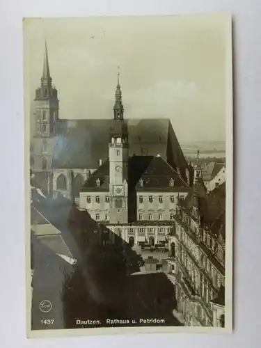 Alte AK Bautzen Rathaus Petridom [aR293]
