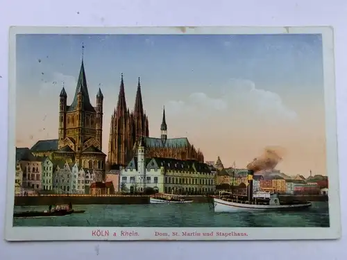 Alte AK Köln Dom St. Martin Stapelhaus [aR314]