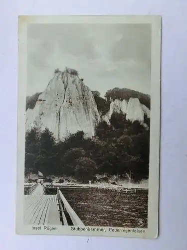 Alte AK Rügen Stubbenkammer Feuerregenfelsen [aR326]