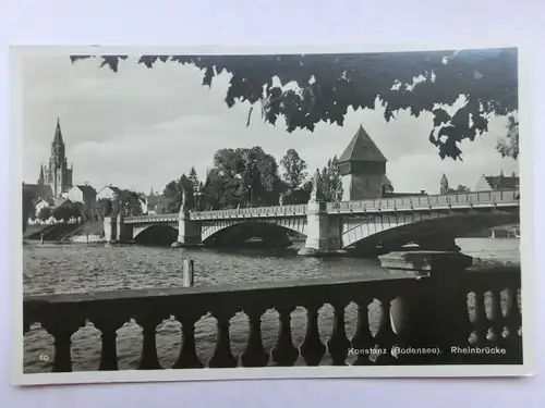 Alte AK Konstanz Bodensee Rheinbrücke Brücke [aO525]