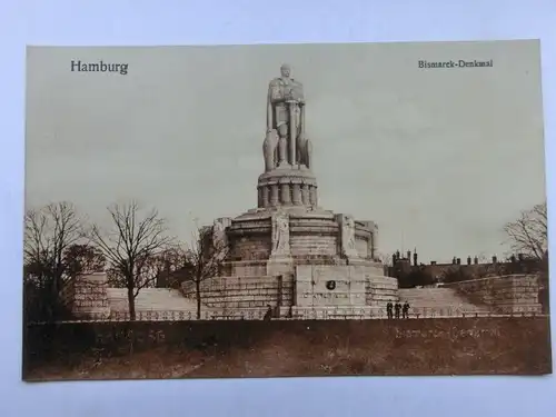 Alte AK Hamburg Bismarckdenkmal [aO528]