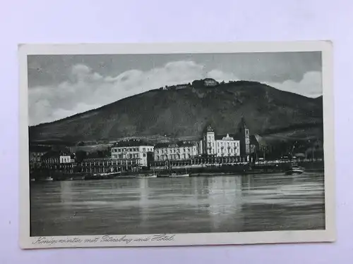 Alte AK Königswinter mit Petersberg u. Hotel [aO538]