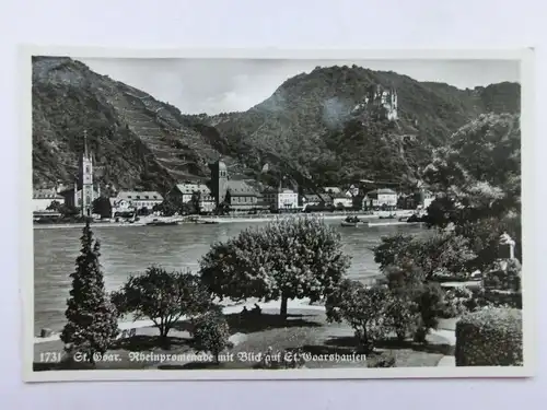 Alte AK St. Goar Rheinpromenade St. Goarshausen [aO542]