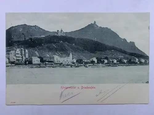 Alte AK Königswinter und Drachenfels 1902 [aO546]