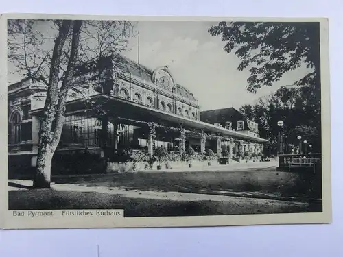 Alte AK Bad Pyrmont Fürstliches Kurhaus [aO552]