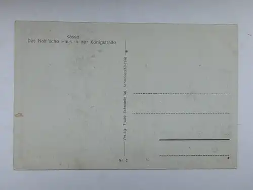 Alte AK Kassel Das Nahl’sche Haus Königstraße [aO569]