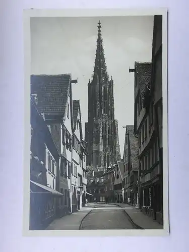 Alte AK Ulm Münster a. d. Walfischgasse gesehen [aO582]