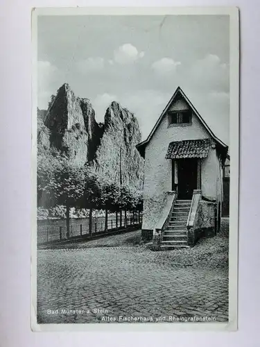 Alte AK Bad Münster am Stein Altes Fischerhaus [aO584]