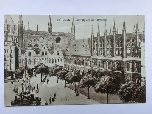 Alte AK Lübeck Marktplatz [aO586]