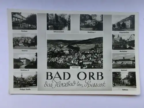 Alte AK Bad Orb Mehrbildkarte [aO660]