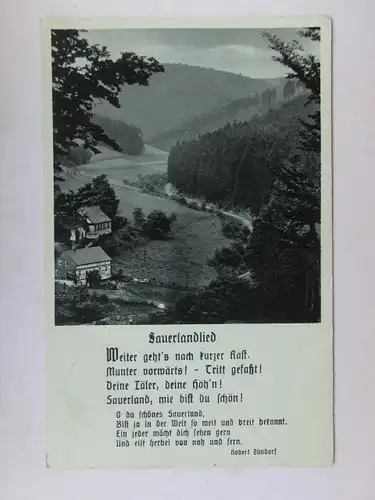 Alte AK Sauerland Sauerlandlied Lied [aO683]