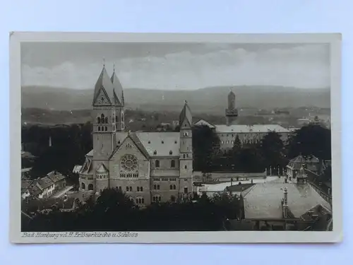 Alte AK Bad Homburg Erlöserkirche Schloß [aO735]