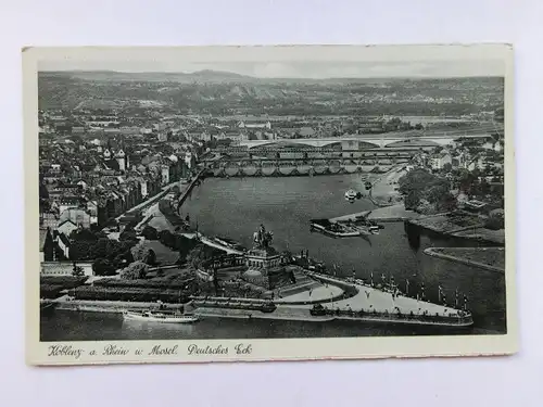 Alte AK Koblenz Deutsches Eck [aO765]