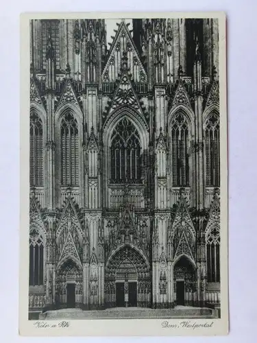 Alte AK Köln Dom Westportal [aO777]