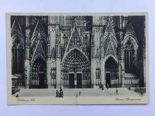 Alte AK Köln Dom Westportal [aO778]