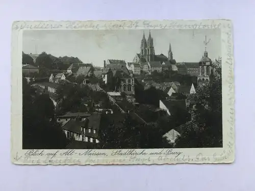 Alte AK Alt Meissen Stadtkirche und Burg [aO784]