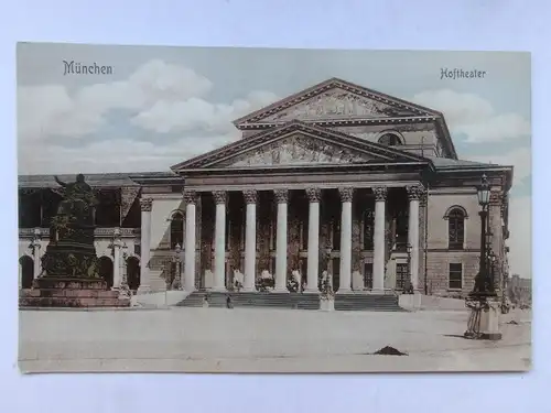 Alte AK München Hoftheater Theater 1910 [aO830]