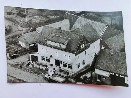 Alte AK Unbekannter Ort Häuser Luftfoto Flughafen Bremen [aP359]