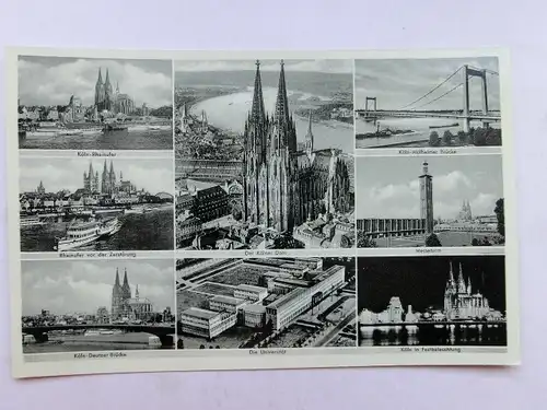 Alte AK Köln Mehrbildkarte [aP412]