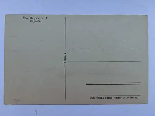 Alte AK Überlingen Badgarten Bodensee [aP420]