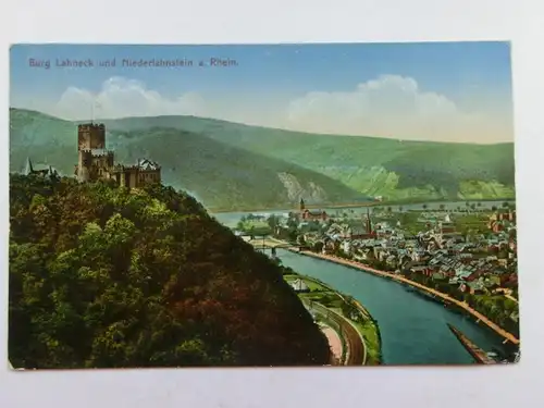 Alte AK Niederlahnstein Burg Lahneck [aP441]