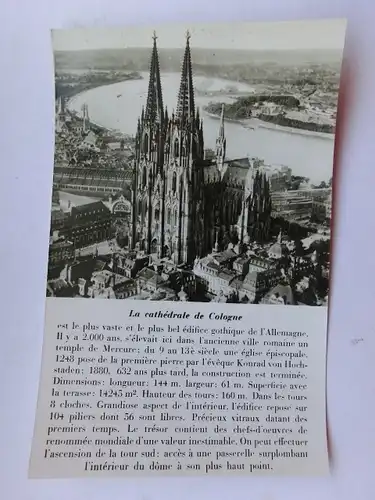 Alte AK Köln Dom mit Text Französisch [aP459]