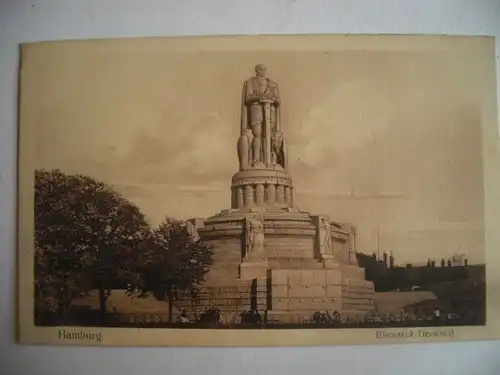 Alte AK Hamburg Bismarckdenkmal [T900]