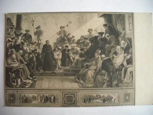 Alte AK Gemäldekarte Wislicenus Luther zu Worms [T975]