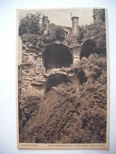 Alte AK Heidelberg Krautturm Gesprengte Turm [T15]