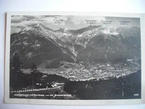 Alte AK Innsbruck mit Nordkette [aC405]
