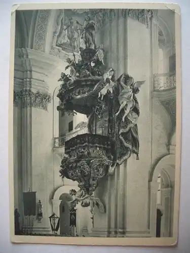 Alte AK Weingarten Klosterkirche Kanzel  Bodenseekunst [aC438]