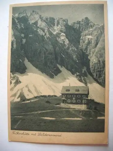 Alte AK Falkenhütte mit Lalidererwand [aC449]