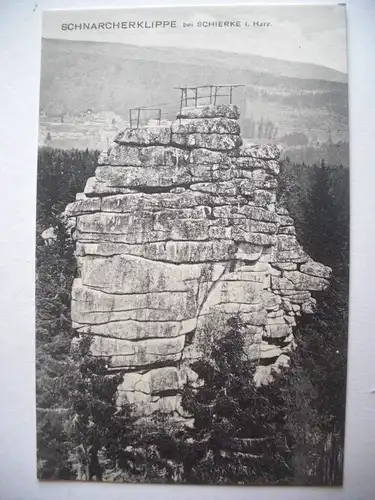 Alte AK Schierke Schnarcherklippe Harz [aC453]