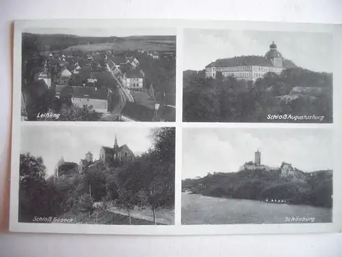 Alte AK Leißling Schloß Goseck, Augustusburg, Schönburg [aC18]