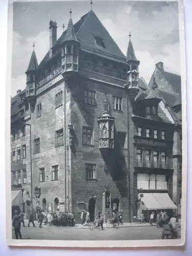 Alte AK Nürnberg Nassauer Haus M. Knickfalte [W351]