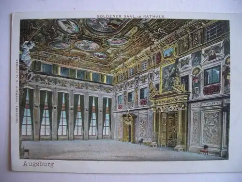 Alte AK Augsburg Goldener Saal um 1915 [W357]