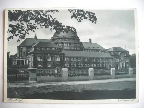 Alte AK Hamburg Universität mit Knickfalte [W378]