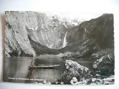 Alte AK Berchtesgaden Obersee Röthbachfall Teufelshörner [W49]