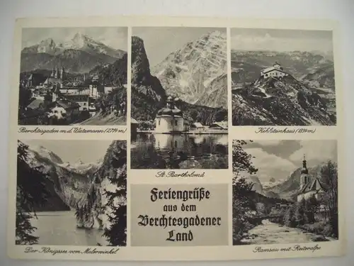 Alte AK Berchtesgaden Berchtesgadner Land Mehrbildkarte [W52]