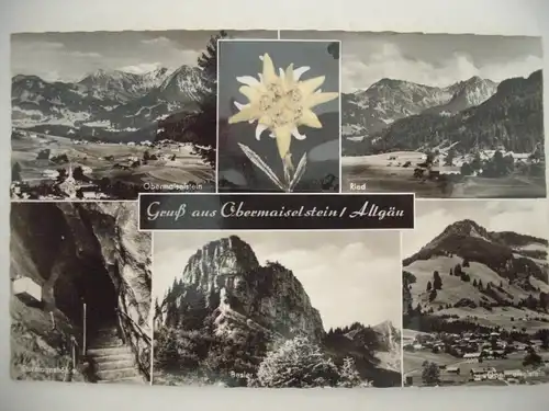 Alte AK Obermaiselstein Allgäu Enzian Mehrbildkarte [W64]