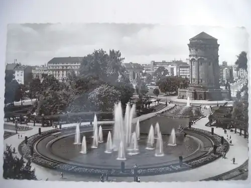 Alte AK Mannheim Friedrichsplatz Wasserspiele [W79]