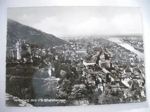 Alte AK Heidelberg Blick v. d. Scheffelterrasse [W87]