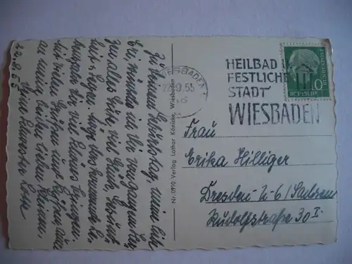 Alte AK Wiesbaden Nizza Plätzchen Kurpark [W118]