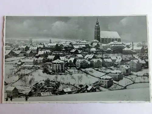 Alte AK Fotokarte Schneeberg Sachsen Winter [aH175]